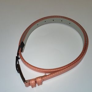 genuine leather womens belt nwot peach medium unbranded